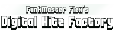 Funkmaster Flex's Digital Hitz Factory title screen for Playstation 2
